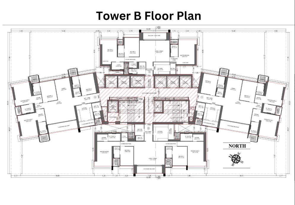 Tower A & B Luxury Residential Project layout 2