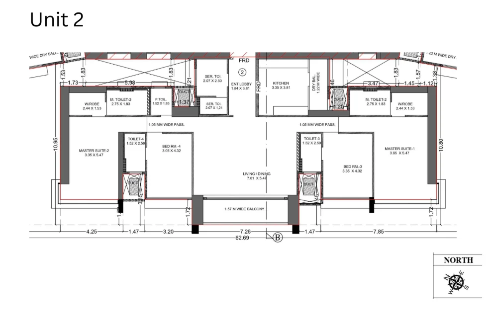 Tower A & B Luxury Residential Project layout 4