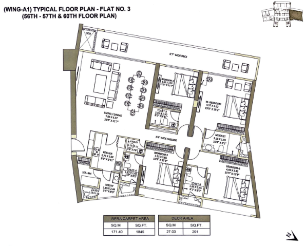 Minerva Sky Residences Mahalaxmi layout 3